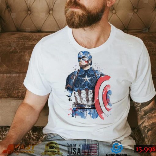 Captain Watercolor Captain America T Shirt