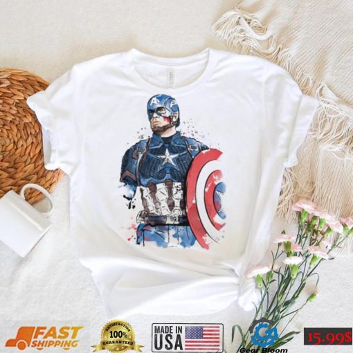 Captain Watercolor Captain America T Shirt