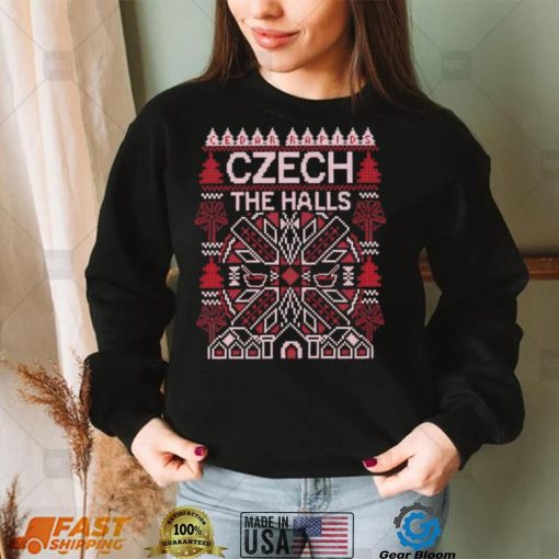 Cedar Rapids Czech the halls ugly Christmas shirt