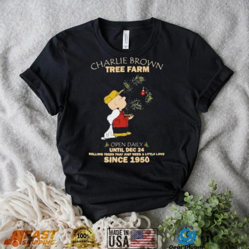 Charlie Brown Tree Farm Brown And Snoopy Since 1950 Shirt