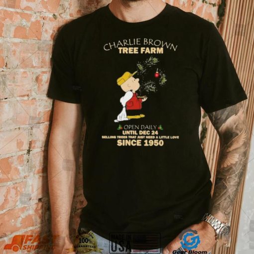 Charlie Brown Tree Farm Brown And Snoopy Since 1950 Shirt