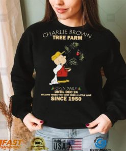 Charlie Brown Tree Farm Brown And Snoopy Since 1950 Shirt