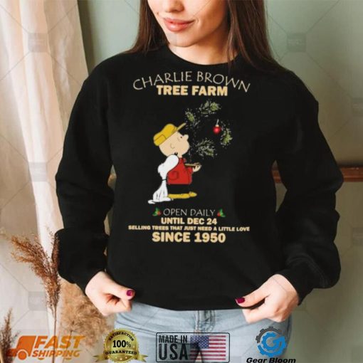 Charlie Brown Tree Farm Brown And Snoopy Since 1950 Shirt