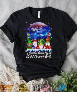 Chillin’ With My Gnomes Lights Moon Merry Christmas Shirt