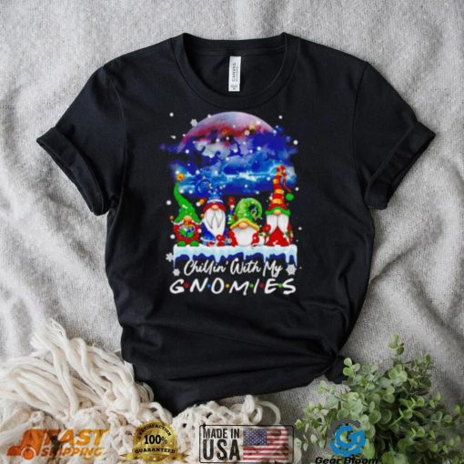 Chillin’ With My Gnomes Lights Moon Merry Christmas Shirt