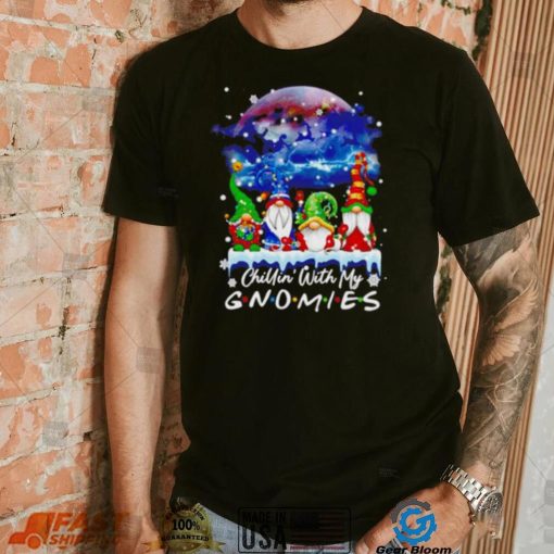 Chillin’ With My Gnomes Lights Moon Merry Christmas Shirt