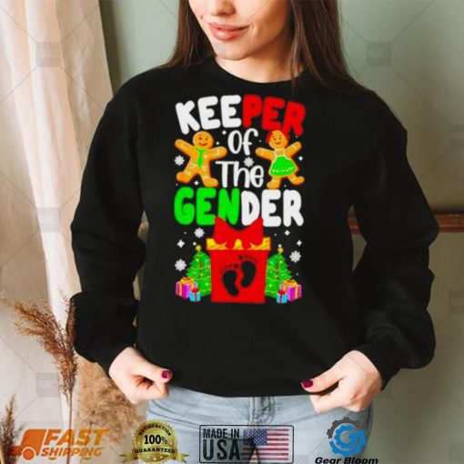 Christmas Keeper Of The Gender Reveal Baby Shirt