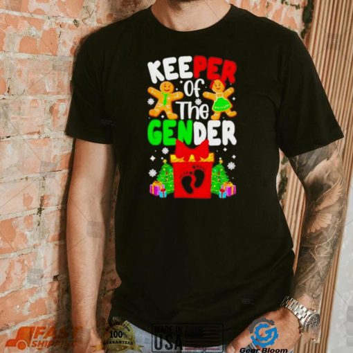 Christmas Keeper Of The Gender Reveal Baby Shirt