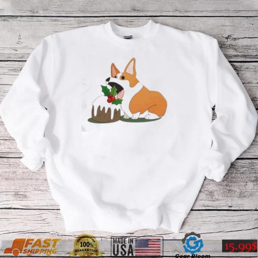 Corgi Eating Cupcake Christmas Corgi Shirt