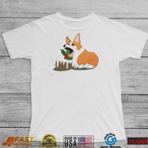 Corgi Eating Cupcake Christmas Corgi Shirt