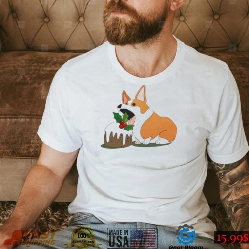 Corgi Eating Cupcake Christmas Corgi Shirt