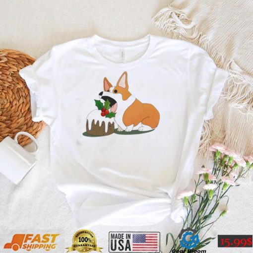 Corgi Eating Cupcake Christmas Corgi Shirt