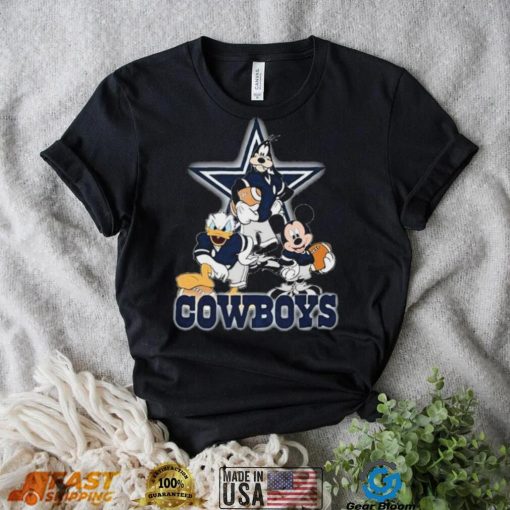 Dallas Cowboys Mickey Mouse Donald Duck Goofy Baseball Shirt