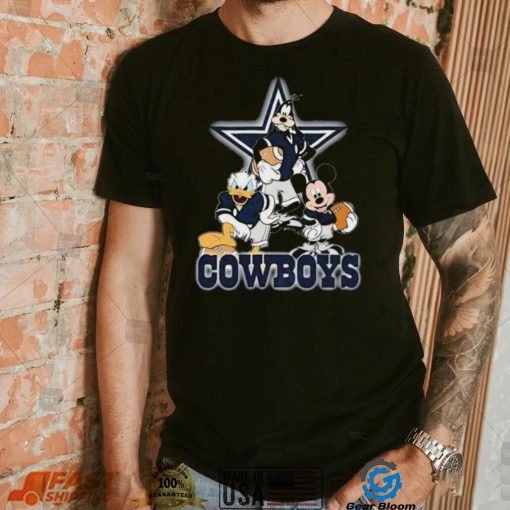 Dallas Cowboys Mickey Mouse Donald Duck Goofy Baseball Shirt