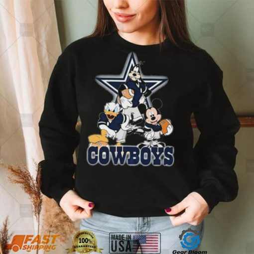 Dallas Cowboys Mickey Mouse Donald Duck Goofy Baseball Shirt