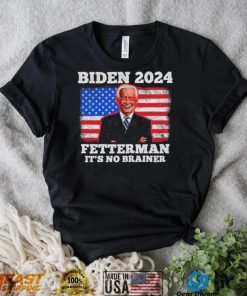 Dark Brandon Biden Fetterman 2024 It’s A No Brainer American Flag T Shirt