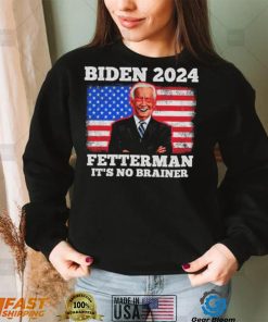 Dark Brandon Biden Fetterman 2024 It’s A No Brainer American Flag T Shirt