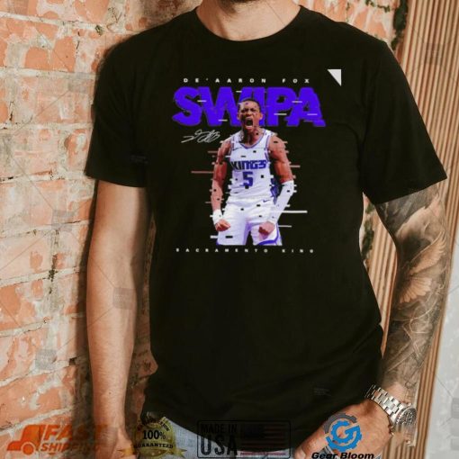 De’ Aaron Fox Sacramento Kings Swipa signature 2022 shirt