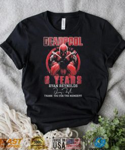 Deadpool 6 Years Ryan Reynolds Thank You For The Memories Signature Shirt