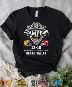 Death Valley Champions Battle For The Golden Boot 2022 LSU Tigers 13 10 Arkansas Razorbacks Shirt