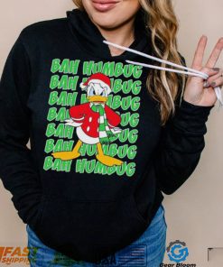 Disney Donald Duck Bah Humbug Christmas Text Stack Shirt