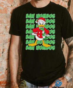 Disney Donald Duck Bah Humbug Christmas Text Stack Shirt