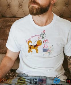 Dog Kissing Cat Under The Mistletoe Merry Christmas Shirt