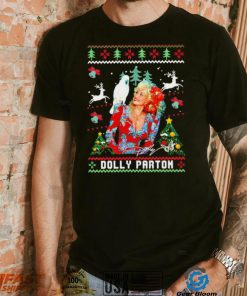 Dolly Parton signature Christmas holiday ugly Xmas shirt