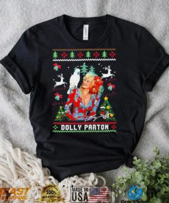 Dolly Parton signature Christmas holiday ugly Xmas shirt