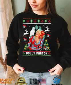 Dolly Parton signature Christmas holiday ugly Xmas shirt