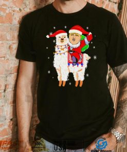 Donald Trump riding llama Christmas 2022 shirt