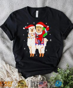 Donald Trump riding llama Christmas 2022 shirt