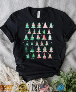 Festive Christmas Trees Patterns Mash Up Shirt