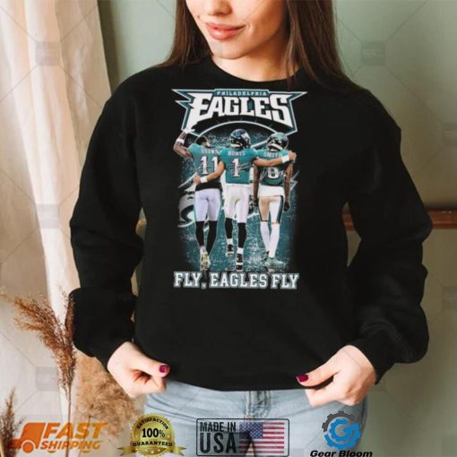 Fly Eagles Fly Aj Brown Jalen Hurts And Devonta Smith Signatures Shirt