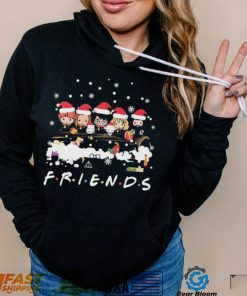 Friends Harry Potter Chibi Santa Hat Tv Show Merry Christmas Shirt