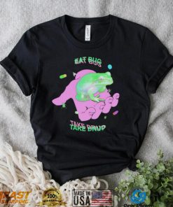 Frog on hand eat bug take drug shirt