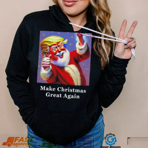 Funny Donald Trump Claus Christmas art shirt