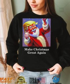 Funny Donald Trump Claus Christmas art shirt