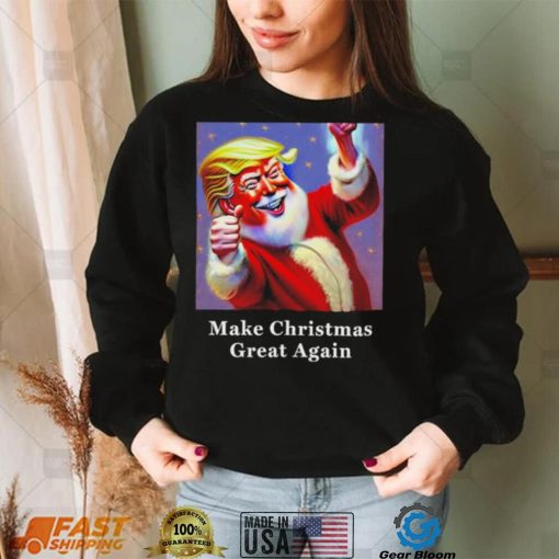 Funny Donald Trump Claus Christmas art shirt