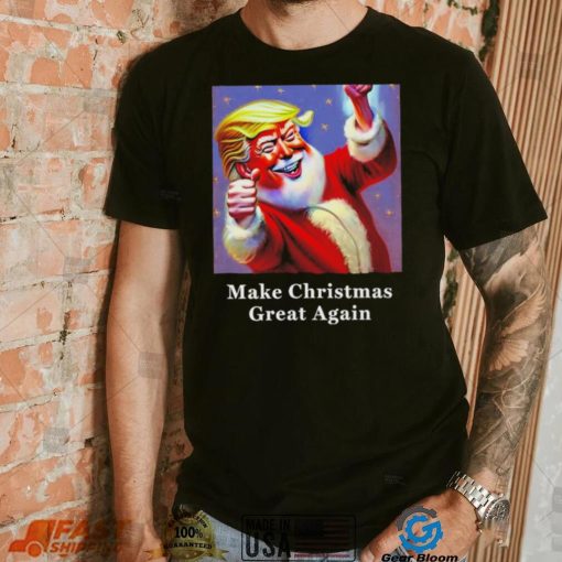 Funny Donald Trump Claus Christmas art shirt