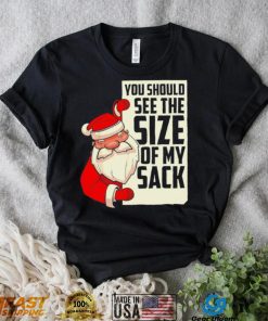 Funny Santa Christmas you should see the size of my sack art shirt