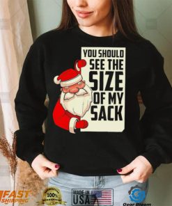 Funny Santa Christmas you should see the size of my sack art shirt