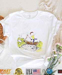 Funny rick and Morty X Calvin and Hobbes shirt