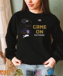 Game On Baltimore Raven Lamar Jackson Pixel Shirt