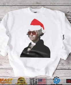 George Washington santa hat Christmas shirt