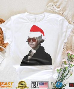 George Washington santa hat Christmas shirt