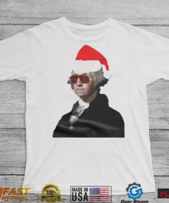 George Washington santa hat Christmas shirt