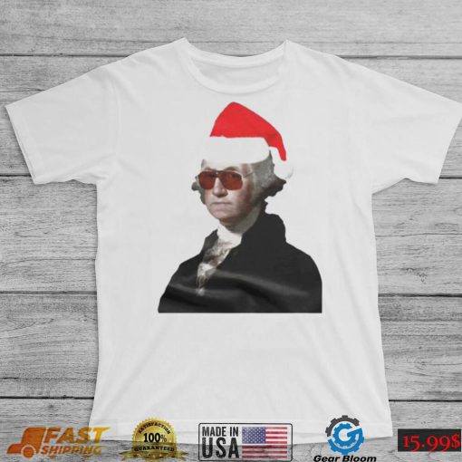 George Washington santa hat Christmas shirt