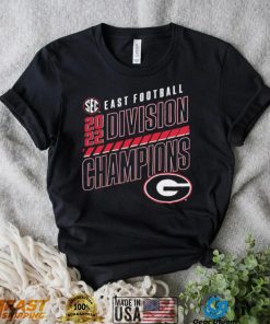 Georgia Bulldogs 2022 SEC East Division Football Champions Slanted Knockout T Shirt