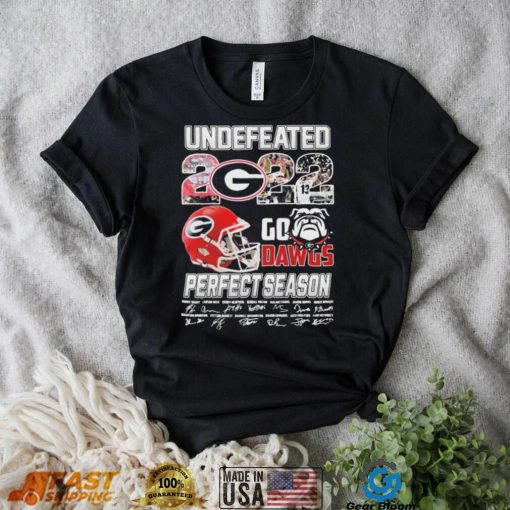 Georgia Bulldogs Undefeated 2022 Go Dawgs Perfect Season Signatures Shirt